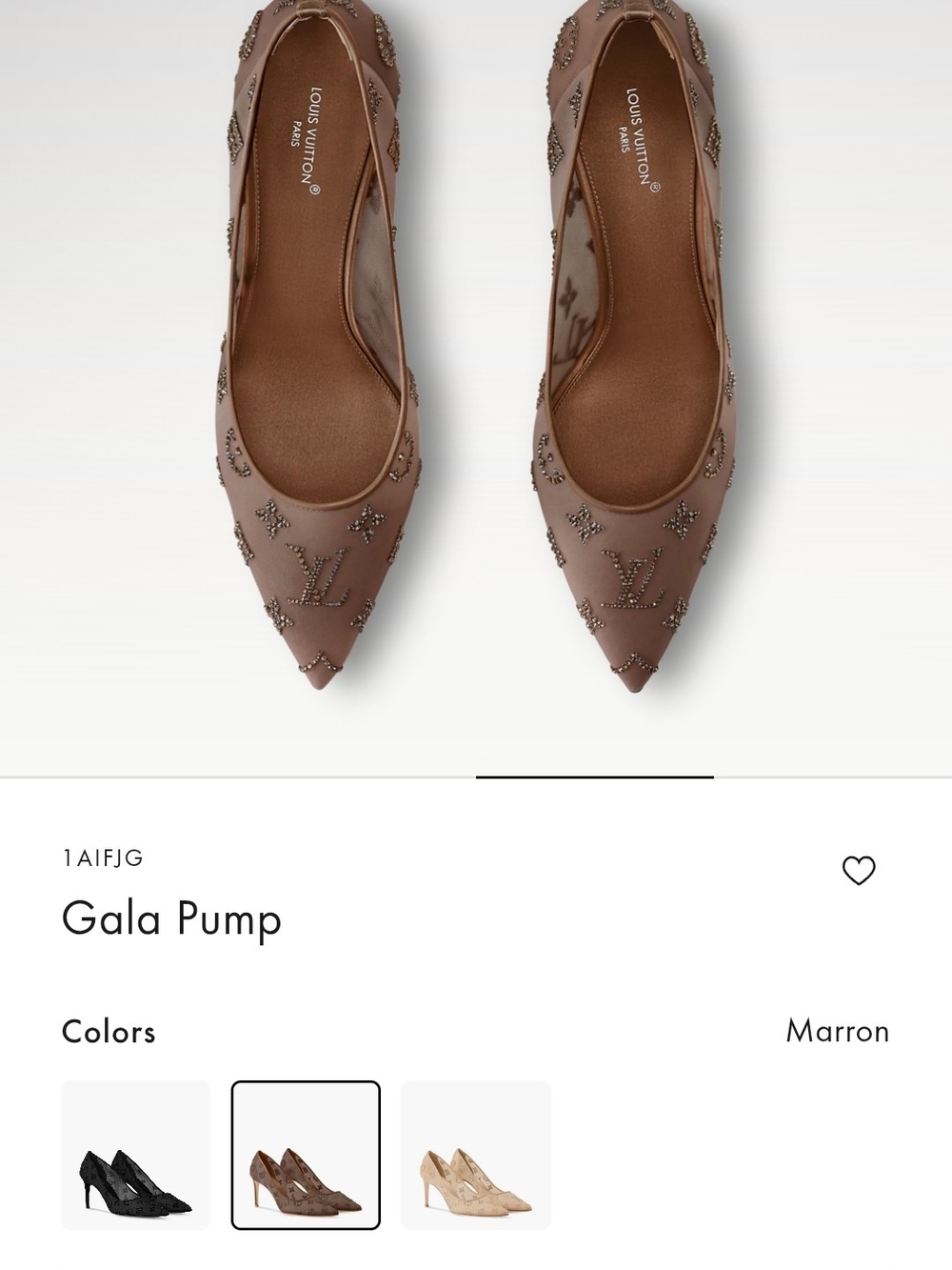 Authentic Louis Vuitton Brown Gala Pump - Picture 14 of 15